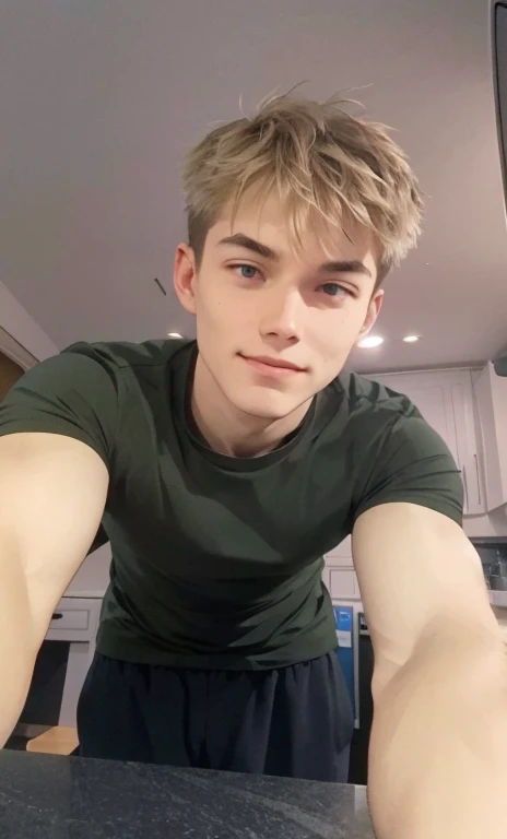 There is a man taking a selfie in a kitchen., contraction serpentine / jugador ludwig, Cai Xu Kun, Andrei Riabovichev, andrei riabovitchevich, daniil kudriavtsev, joel fletcher, clina cristiana, foto de perfil en la cabeza, kacper niekolczycki, inspirado en Caspar Lobo