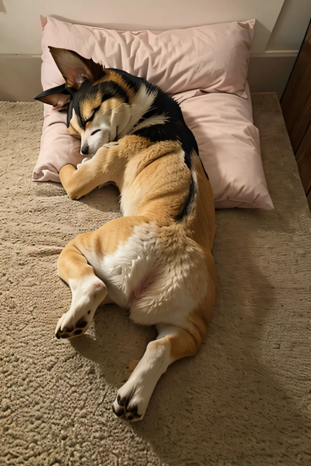 sleeping cartoon dog