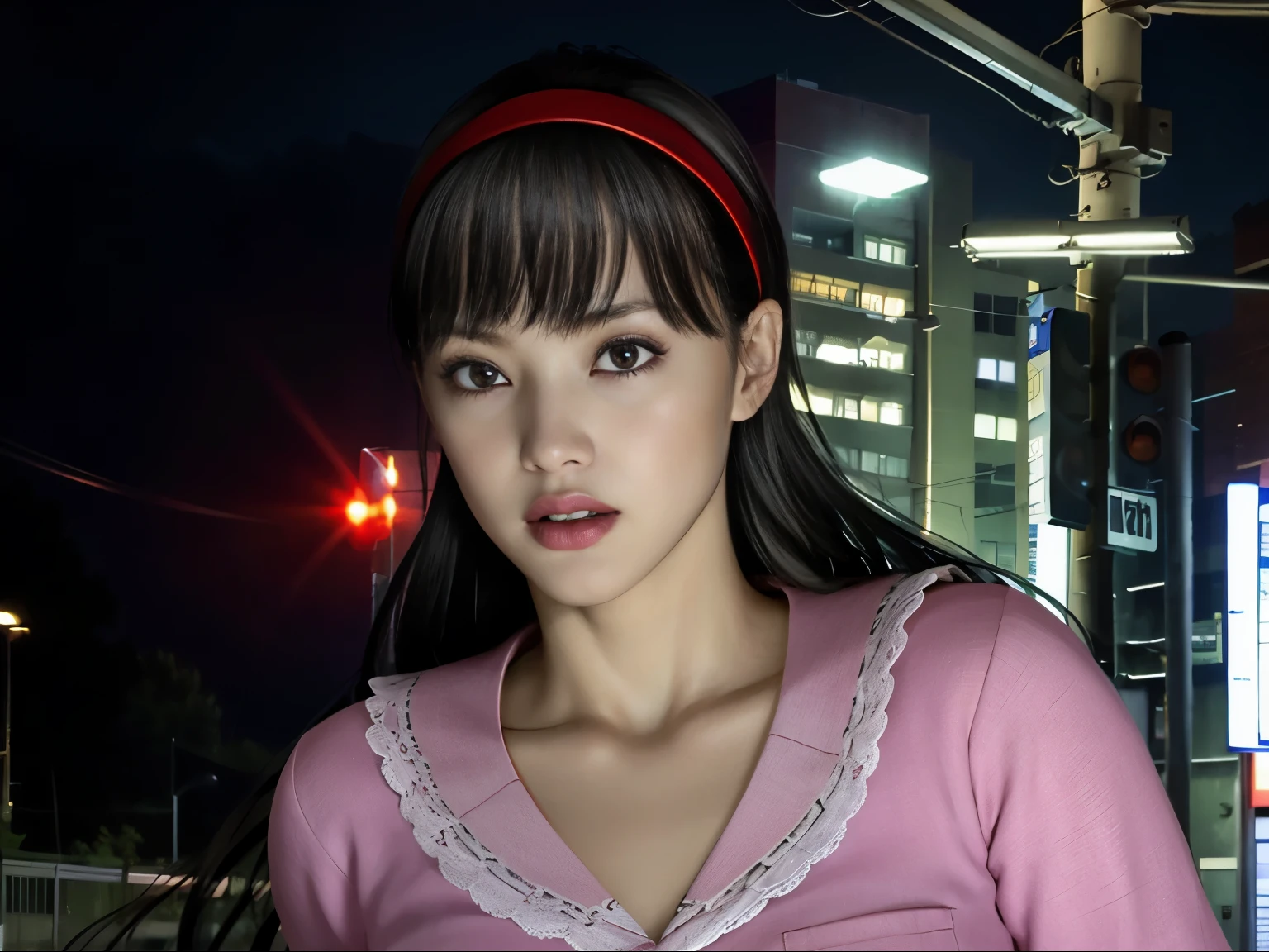 (8K, highest quality, masterpiece:1.2), (realistic, photo-realistic:1.37), Super detailed,highest quality, ultra high resolution, professional lighting, photon mapping, radio city, Physically based rendering, cinematic lighting, late night path,written boundary depth, sharp focus,sunbeam, good composition,(Bokeh:1.2) 1 girl,alone,(whole body), (closed mouth),fine and beautiful eyes, stop temporarily, tight waist,Japanese high school girl, black hair,messy hair,long hair fluttering in the wind,(Ulzzang-6500:1.2)
mix 4, hiqcgbody