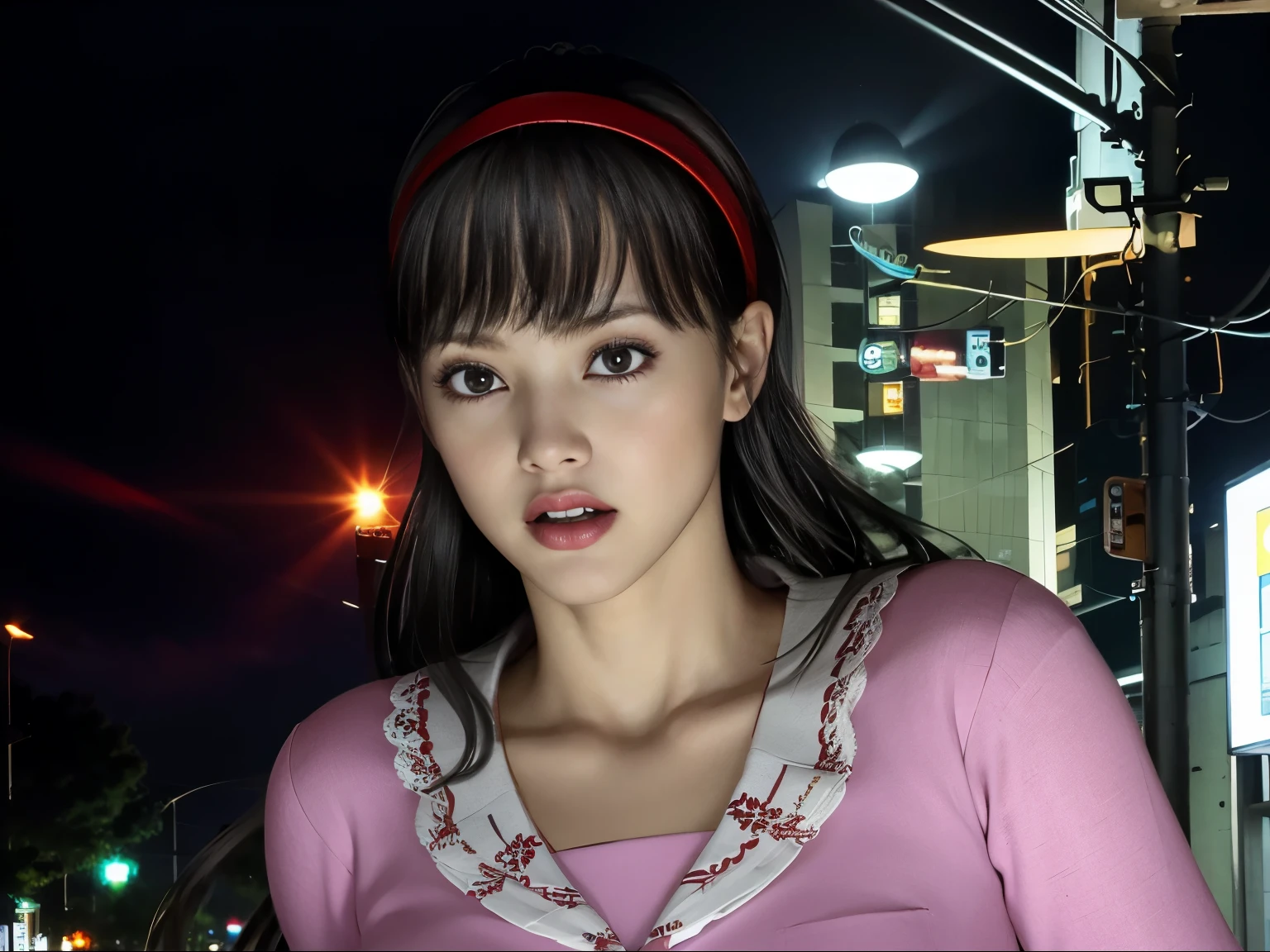 (8K, highest quality, masterpiece:1.2), (realistic, photo-realistic:1.37), Super detailed,highest quality, ultra high resolution, professional lighting, photon mapping, radio city, Physically based rendering, cinematic lighting, late night path,written boundary depth, sharp focus,sunbeam, good composition,(Bokeh:1.2) 1 girl,alone,(whole body), (closed mouth),fine and beautiful eyes, stop temporarily, tight waist,Japanese high school girl, black hair,messy hair,long hair fluttering in the wind,(Ulzzang-6500:1.2)
mix 4, hiqcgbody