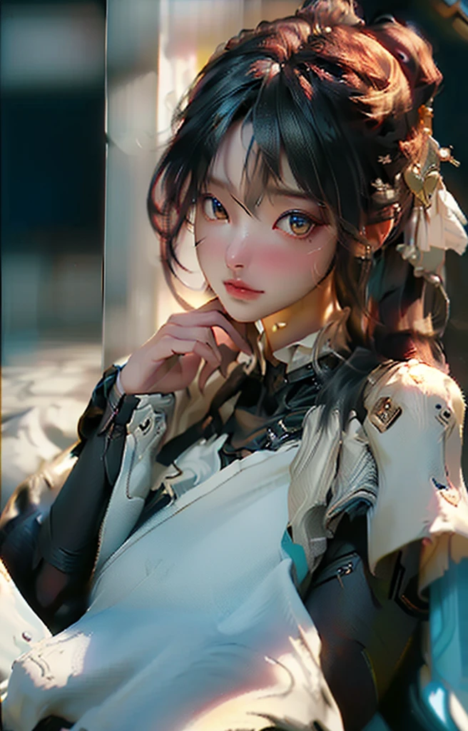 ((best qualtiy)), ((tmasterpiece)), (the detail:1.4), 3D, A beautiful cyberpunk female image,HDR（HighDynamicRange）,Ray traching,NVIDIA RTX,Super-Resolution,Unreal 5,Subsurface scattering、PBR Texture、post-proces、Anisotropy Filtering、depth of fields、maximum definition and sharpness、Many-Layer Textures、Albedo e mapas Speculares、Surface Coloring、Accurate simulation of light-material interactions、perfectly proportions、Octane Render、Two-colored light、largeaperture、Low ISO、White balance、the rule of thirds、8K RAW、No clothes astringent erotica