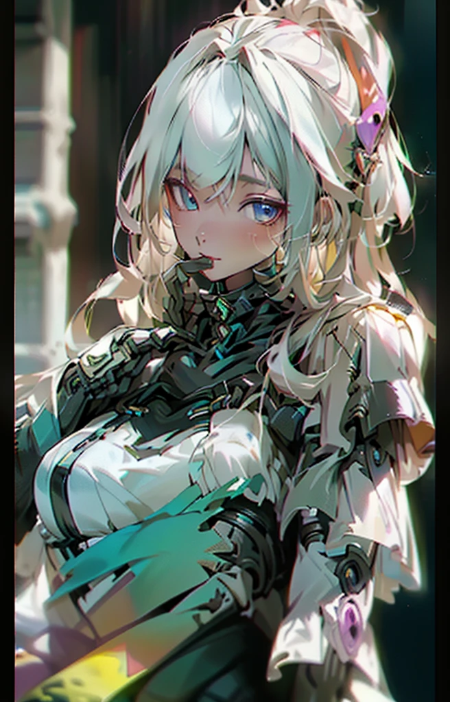 (1girl in:1.3)、jpn、20yr old、Cute Baby Turtle、Beautuful Women、Ren、Well-formed face、独奏、__body parts__、offcial art、Unity 8k壁紙、ultra - detailed、aestheticly pleasing、Beautiful fece、tmasterpiece、top-quality、primitive、tmasterpiece、ultra fine photos、top-quality、超A high resolution、Photorealsitic、Full body portrait、stunningly beautiful、dynamicposes、delicated face、Lively eyes、(from side view)、Neon Tokyo background、A detailed face、detailed complex busy background、clutter、a gorgeous、milkyW、Detailed skin、Realistic details of skin、Visible Pore、foco nítido、volume fog、8K UHD、SLR camera、high high quality、Film grains、white skinned、Foto realism、DL、sprawling metropolis in futuristic dystopia、look from down、She wears a mechanical prosthesis、She wears a mechanical prosthetic leg。Remove people in the background、Black bodysuit、Put on futuristic goggles、