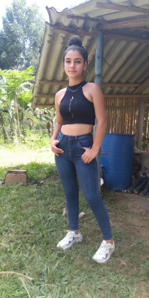 hay una mujer parada en la hierba con las manos en las caderas, desnuda,2 4 year old female model, He is approximately 1 6 years old, foto de cuerpo completo, she is about 20 years old, she is about 2 0 years old, she is about 2 5 years old, 18 years, 22 years, 1 8 hijo, 2 0