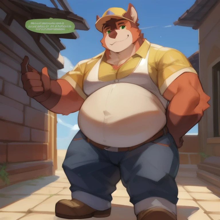 By bebebebebe, by lostgoose, by goonie-san, solo, muscular, canine, ((belgian malinois)), smirking, hands behind head, ((snout, hair)), big breasts, curvy, thicc, overweight, milf, chubby, standing, wrinkly, italian city, massive, size of a building, ((she is a 20 foot tall woman)), ((detailed eyes)), nude, nipples, vagina