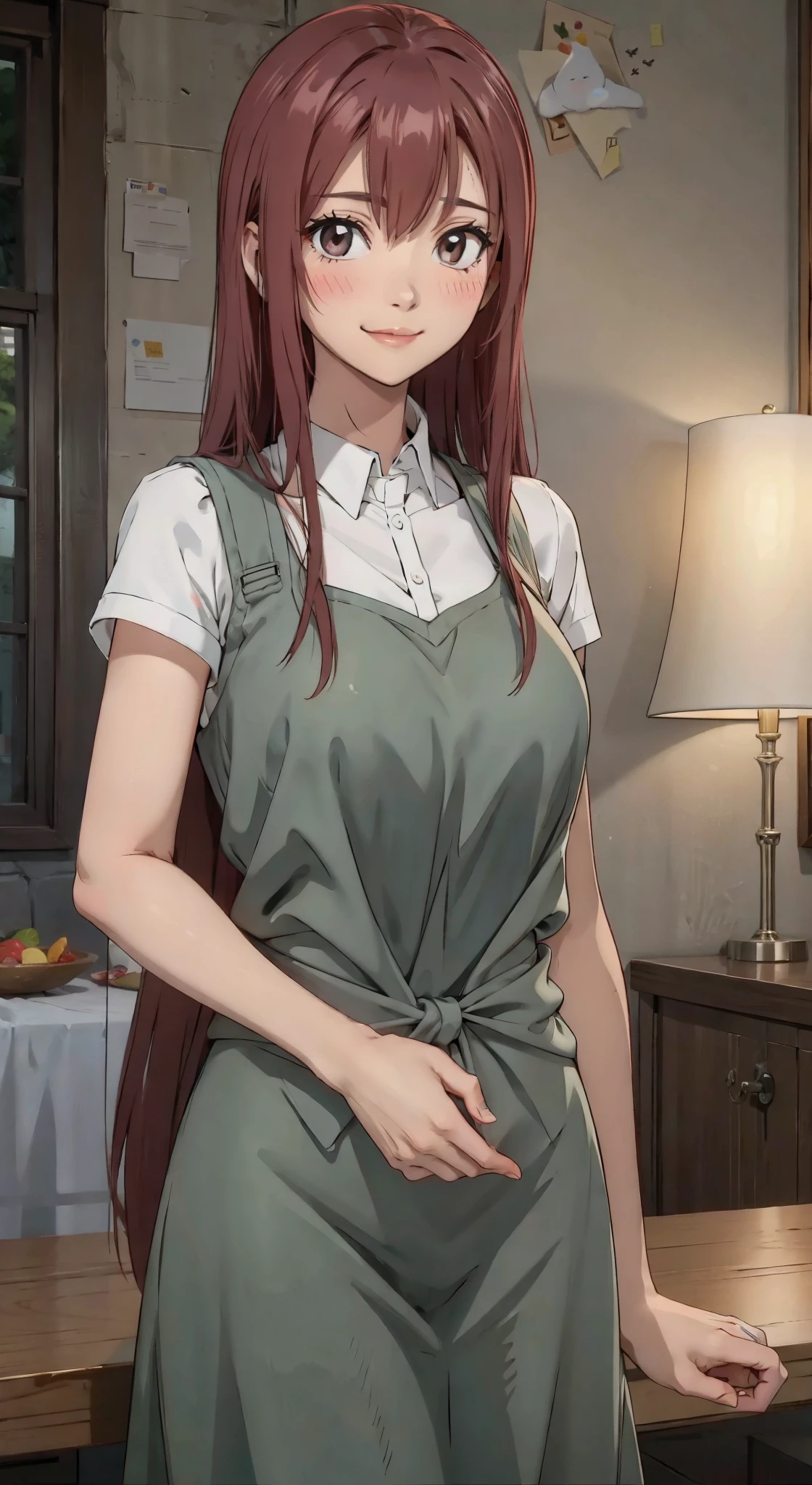 Beautiful, blush on, smile
