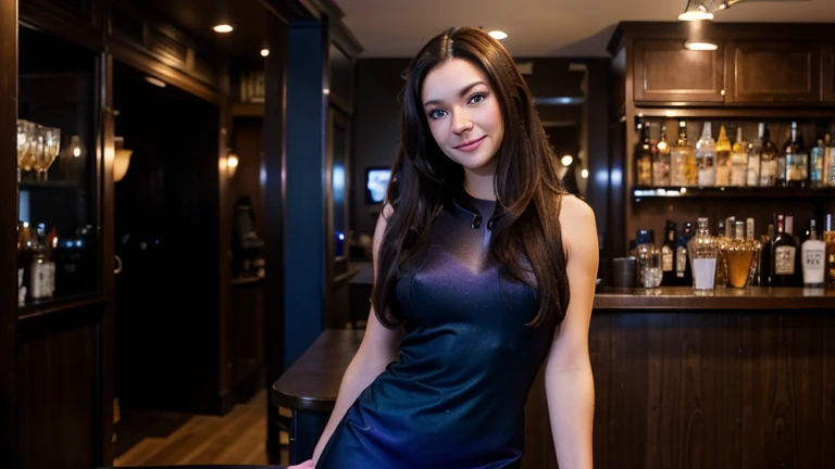 cute beautiful woman wearing a tight white evening dress (sitting inside a modern restaurant at night), very detailed, 21 years old, innocent face, natural wave hair, blue eyes, high-res, masterpiece, best quality, intricate details, highly detailed, sharp focus, detailed skin, realistic skin texture, texture, detailed eyes, professional, 4k, charmer smile, shot on Canon, 85mm,shallow depth of field, Kodak vision color, perfect fit body, extremely detailed, photo_\(ultra\), photorealistic, realistic, post-processing, max detail, roughness, real life, ultra realistic, photorealism, photography, 8k uhd, photography
(film grain)
medium shot to close up shot
happy smiling
atmospheric dark lighting