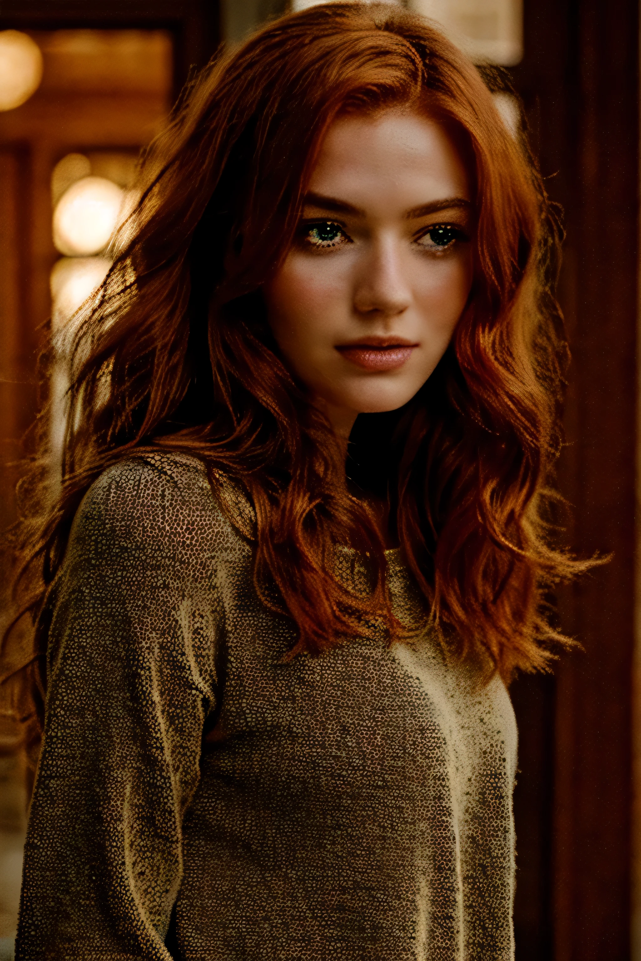 femme aux cheveux rousse aux cheveux longs et pull vert posant pour une photo, fille rousse, beautiful femme rousse, femme rousse, red wavy hair, cheveux roux qui coule, red head, elle est rousse, cute young fille rousse, red haired goddess, beautiful female model, une jeune femme rousse, aux cheveux roux et aux yeux verts, cheveux roux et traits attrayants