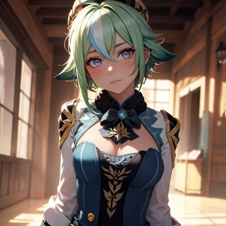 "(Saccharose, Cowboy-Schuss, Augendetails und Reflexion, Meisterwerk, Best quality, Ultradetailliert, Illustration, Cowboy-Schuss, 1 girl, with extremely detailed face and eyes, colored hair, gelbe Augen, starker Ausdruck, high resolution, sanfte Beleuchtung) lingerie, Spitze, Transparenz"