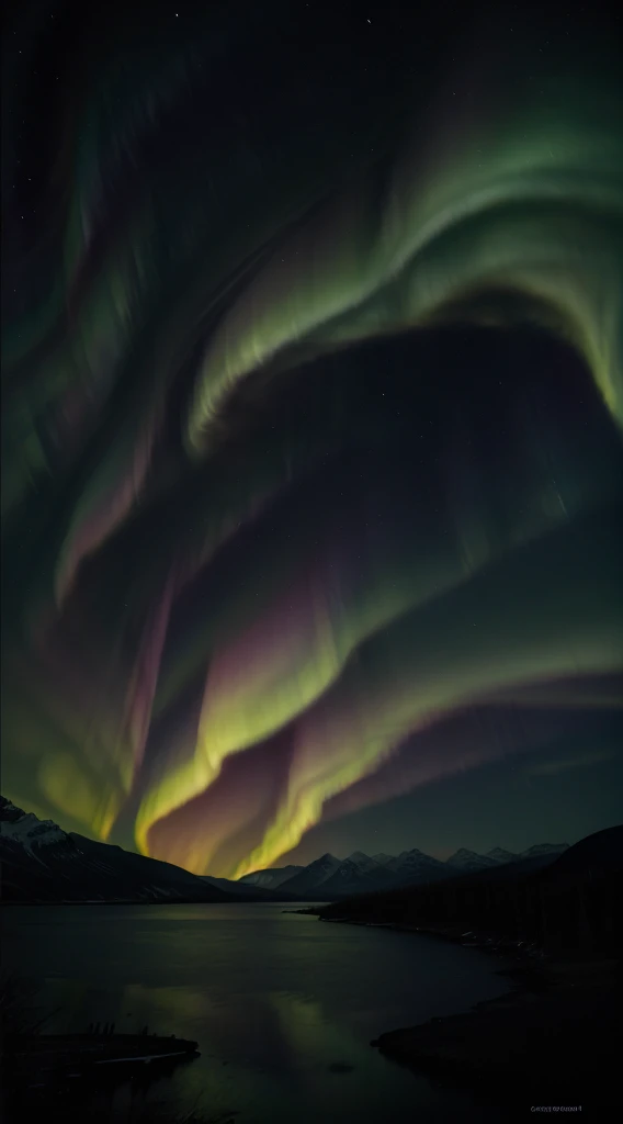 Trippy art,(aurora borealis),realistic,night,masterpiece,8k,epiCRealism,HDR,high definition, bloom,HD,professional photography,soft clean sharps, with professional color grading,better contrast,smooth edges,smooth sharps,smooth shades