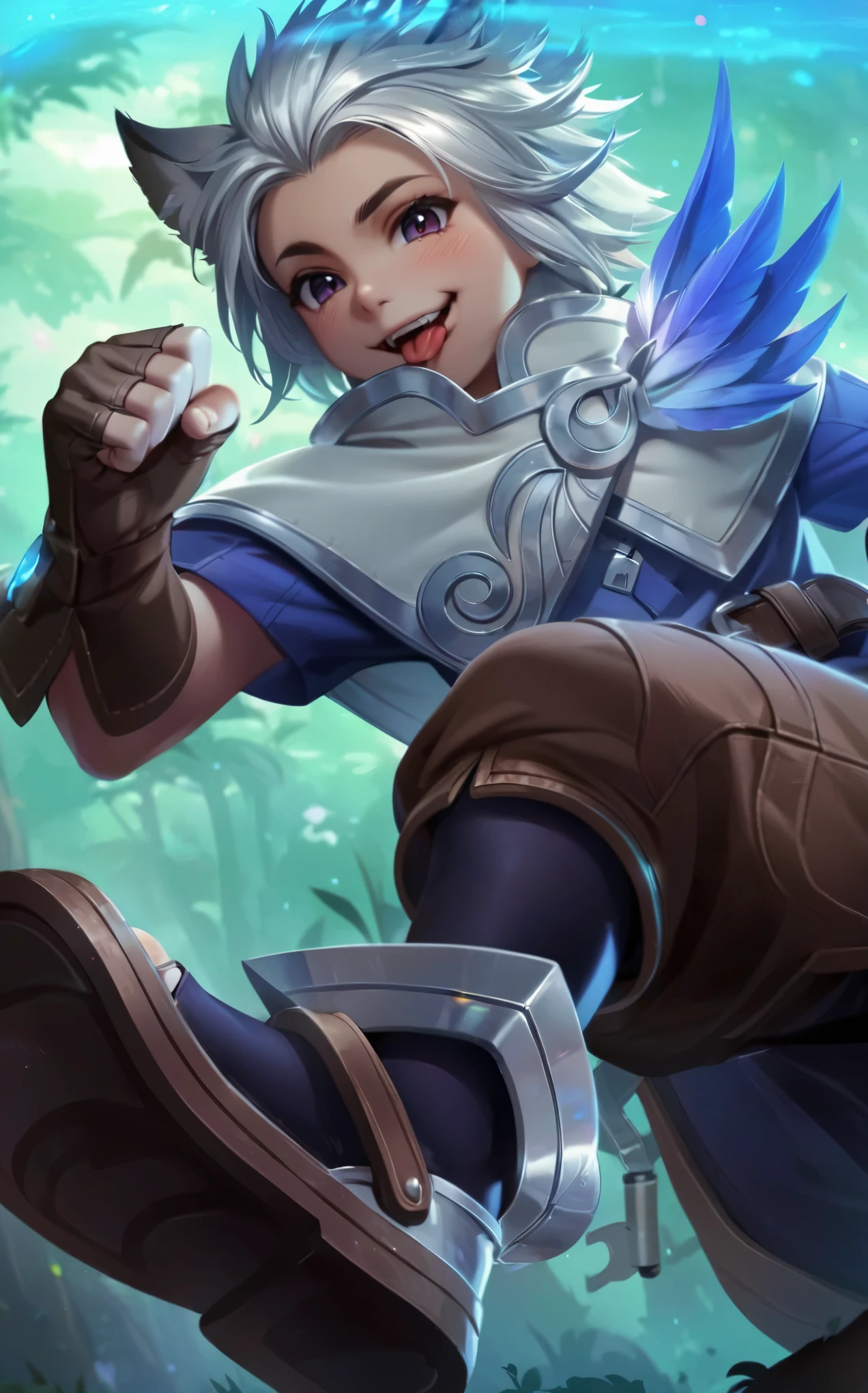 cute, tongue out, boy,
