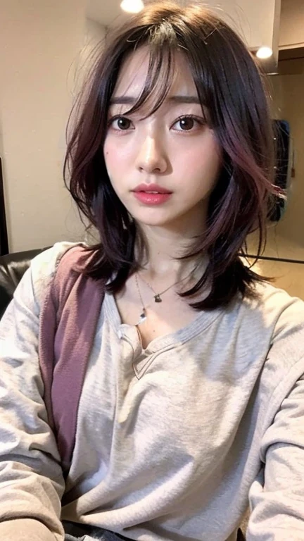 Short bob hair、pink hair