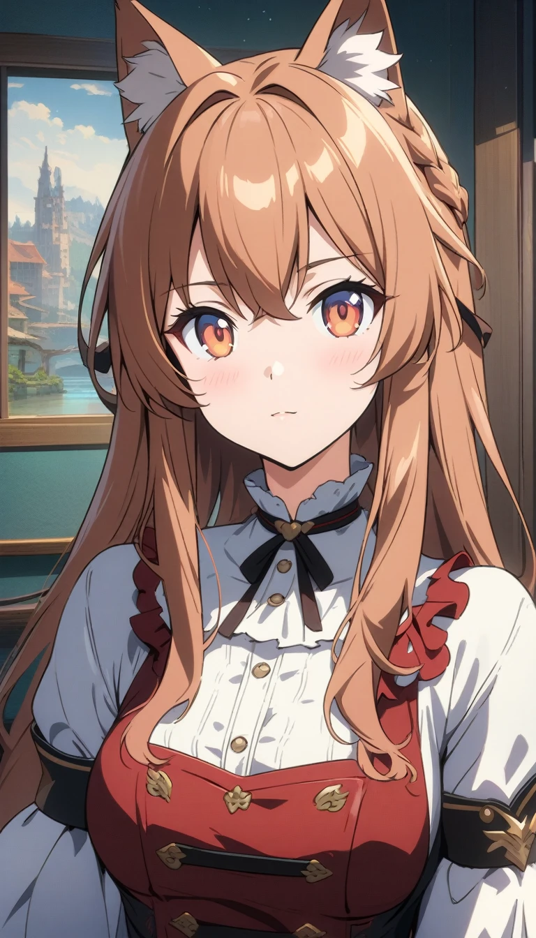 asuna, asuna_(sao), 1girl, fantasy, highres,  looking_away, looking_to_the_side,  original, realistic,   scenery,  Close-up, upper_body, smiling, action pose,on_bed,