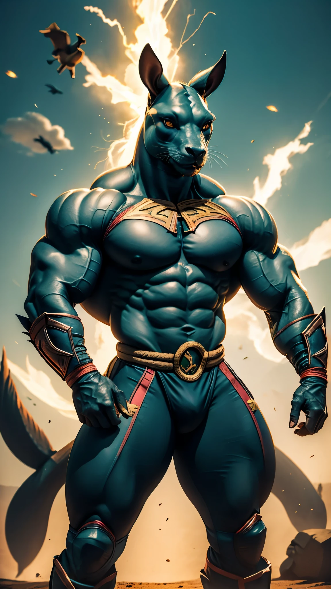Rinoceronte con estrema fuerza luchador