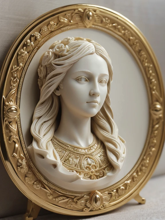 (masterpiece, Best quality, A high resolution:1.4), detailed, many small details, complex intricate details, 4K, bone carving, detailed ivory girl figurine, spray, line art, art, Fibonacci,