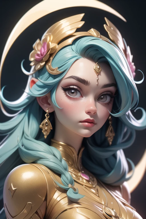 ((best quality)), ((masterpiece)), (detailed), perfect face, moon goddess