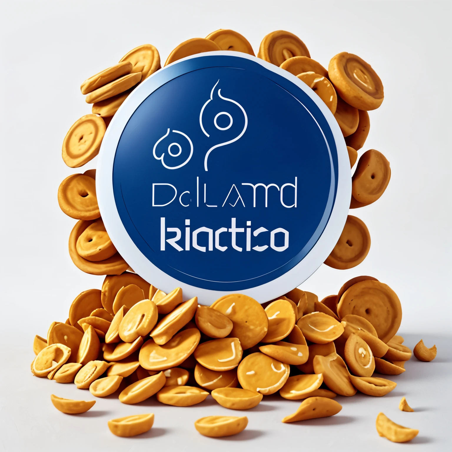 Logo de empresa llamada Dallsnacks, fondo blanco,simple design,let the letters be part of the design