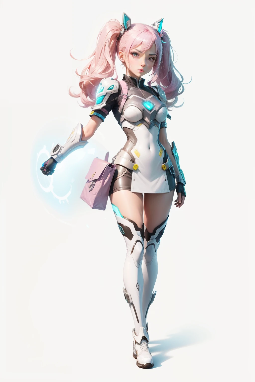 one in costume、Close-up of person carrying bag, 《special attack》echo, rossdraws cartoon vibrant, Neon glow concept art, Rose draws pastel vibrant, zodiac knight girl, cyberspace style, Ross Painting 2. 0, League of legends characters, As a retro-futuristic heroine, science fiction characters, Internet litigation, Ross Painting 1. 0, Businesswoman girl,apex