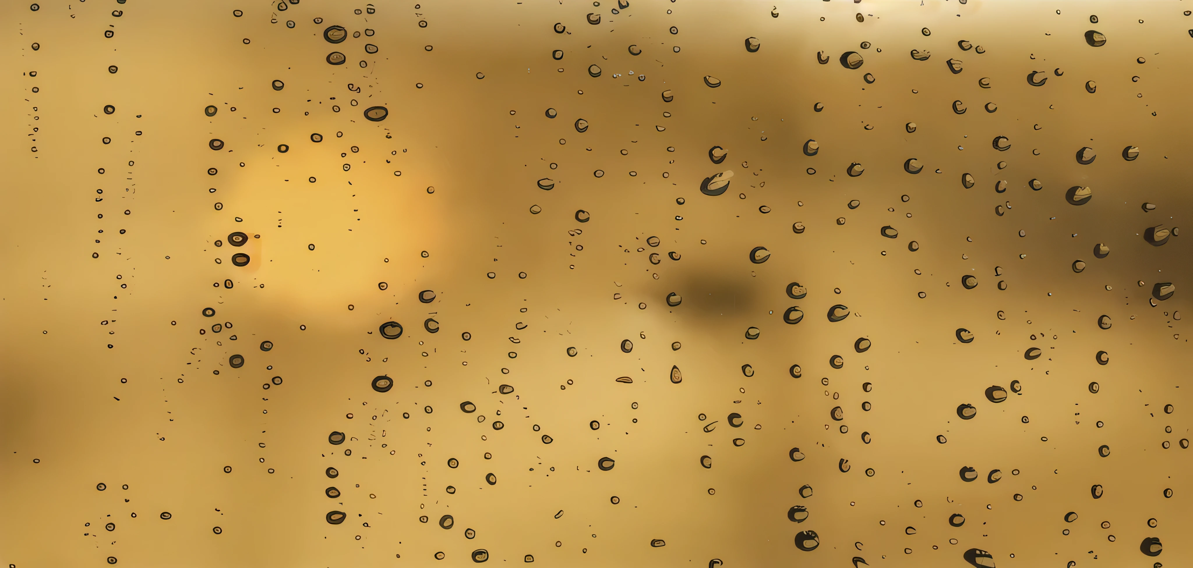 arafed view of a rain covered window with rain drops, gold raining in the background, droplets on the walls, it is raining outside the window, window ( rain ), water droplets, condensation, detailed droplets, condensation drip, drops, water drops, drops of water, ultra detailed rain drops, rain drops, rain. hyper detailed