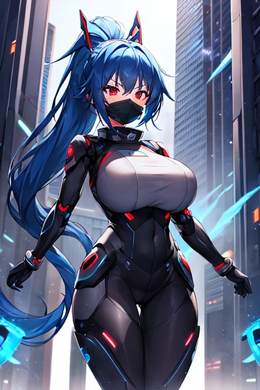 ((hatune miku VOCALOID))、Demon Shinobi、Highest品質、Highest１people々 girl,high quality,, ((Masseter muscle area)), ((High resolution)), ((Highest品質)), detailed, (Laughter.very happy,3000 times more sensitive), ((Shiny skin)), (High leg bodysuit:1.2)、girlと, ((huge 、Light blue hair、Twin tails))、Jump、((Rooftop at night))