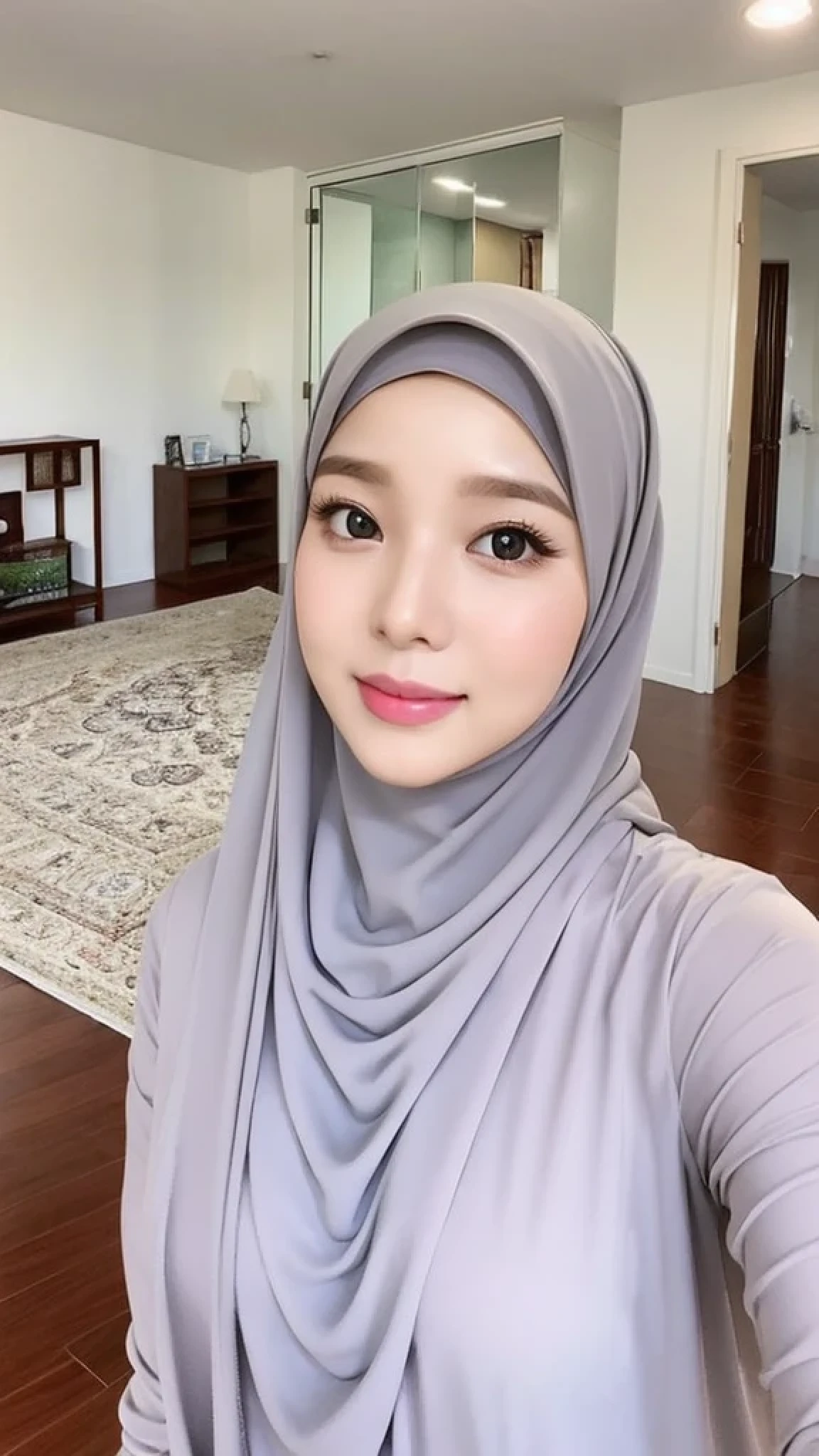Beautuful Women、hijab, indonesian, a room、selfee、White Room、The face is cute、Vanrak Ayyans appears、1 girl, stylish