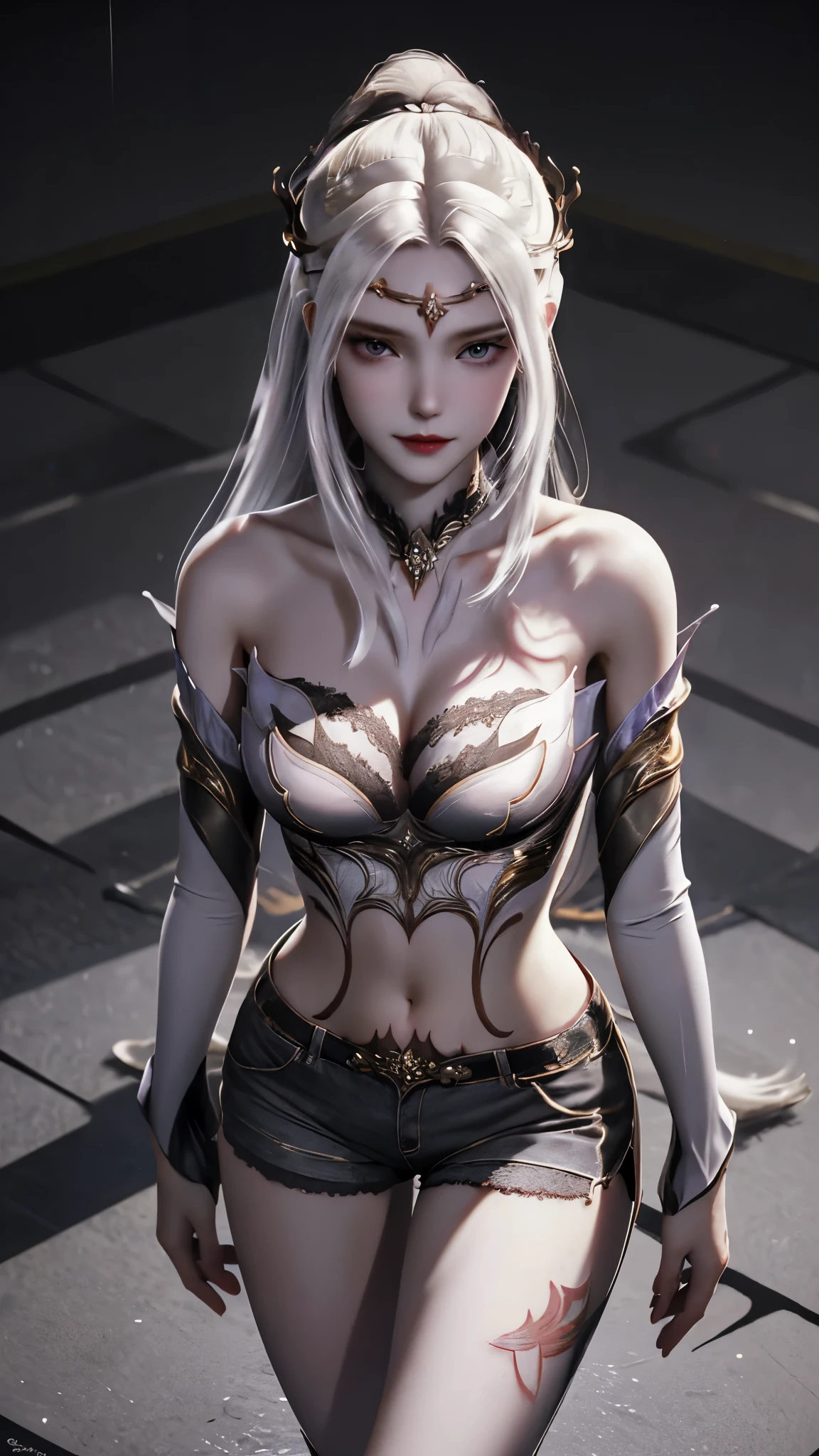 ((best quality, 8K, masterpiece:1.3)), focus: 1.2, perfect body beautiful: 1.4, buttocks: 1.2, ((layered hairstyle, breast: 1.2)), (wet clothes: 1.1), (rain, street:1.3), tube top dress: 1.1, Highly detailed facial and skin textures, narrow eyes, double eyelids, whiten skin, long hair, (shut up: 1.3), Smiling girl with white hair, High ponytail hairstyle, sports tops, extra large bust, Succubus, (((Succubus tattoo on lower abdomen))), Transparent super tight low waisted ribbon pants, (((ultra-low waist))), Full body image, Sexy girl, Sexy, happy laughter, shy, (((showing lower abdomen))), seductive expression, There is a peach heart in the eyes, (Detailed drawing of eyes), Sexy long legs, thin waist, Sweat drips on waist, (exposed belly), ((Succubus tattoo extreme detail portrayal))), Wings of Ice and Fire, Front squat, Dark lock method, 2D Blush, crazy, monster girl, toy doll, fangs, Slobber, pink hair, asymmetrical bangs, sheer clothing, Place your hands on your thighs, look away, 8K resolution, missionary, raised eyebrows, shiny hair, Head flower, wristband, Band-Aid a white hair、Close-up of woman wearing white mask, beautiful figure painting, guweiz, Gurwitz style artwork, White-haired God, author：Yang Jie, Epic and beautiful character art, Stunning character art, author：FAN Qi, by Wuzhun Shifan, pixiv art station street guweiz, single ponytail, insult, high ponytail, tall figure, long legs, (sleeveless lace shirt), (shorts), (striped )), ((striped )), Walk, elegant, dignified, feminine, beautiful curves, sweet smile, Strong sense of detail and layering, colorful, Has a unique texture, rich and colorful, Color harmony, vivid, design art, 16K, super detailed, {{illustration}}, {extremely delicate and beautiful}, {Exquisite surface treatment}, super detailed, Exquisite glowing eyes, {{movie lighting}}, Extreme light effects, Model: realism, CFG size: 12, Laura: Bright texture (1.35), high quality, masterpiece, Exquisite facial features, Delicate hair depiction, Detailed depiction of eyes, masterpiece, best quality, Ray tracing, Extremely detailed CG unified 8K wallpaper, masterpiece, best quality, (1 girl), perfect female figure, (((White tight T-shirt))), beautiful eyes, (delicate face), short black hair, hair tied up, Light blue hairpins, Black silk frame glasses, in the classroom, (White skin), (best lighting), (Super intricate details), 4K unified, (super detailed CG), Showing white legs, , hot pants, shorts,(The tail end is heart-shaped 💟 A purple haired girl with a long ponytail hairstyle and a seductive charm (with celebrity tattoos on her lower abdomen), a Transparent ultra-tight low-rise miniskirt, (ultra-low waist), a full body image, Raise your hands above your head, a Sexy girl with a Sexy, happy expression, blush, shy的, (Exposed belly), a charming expression, frown in disgust, celebrity tattoos, Purple hair girl with long ponytail, Transparent top, extra large bust, extra large bust, charm, ((with red charm tattoo on the lower abdomen), Transparent ultra-tight low-rise miniskirt, (ultra-low waist), full body image, Raise your hands above your head, Sexy girl, Sexy, happy expression, blush, shy的, (Exposed belly), charming expression, frown in disgust, (Eye detail depiction), Sexy long legs, slim waist, There are beads of sweat on the waist, (with Sexy vest line), (Exposed belly),
