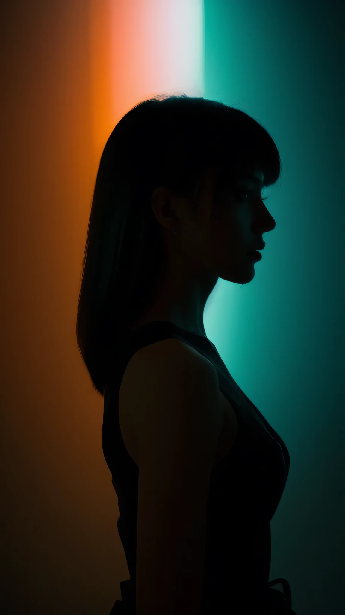 Cinematic perfect shot. Anime girl in action in cyberpunk style. Extreme details, volumetric lighting, cinematic scene, full focus, 16k, UHD, HDR, Intricate textures, Ethereal glow, Dynamic composition, Play of shadows, Hyper-realistic clarity, Enveloping ambiance, Whimsical perspective, Pristine reflections, Depth-defying, depth of field, Meticulously curated colors, Textural contrast, Immersive panorama, Timeless elegance, Radiant highlights, Whispering silhouettes, Subtle gradations, Atmospheric gradients, Sculpted forms, Prismatic refractions, Enigmatic chiaroscuro.