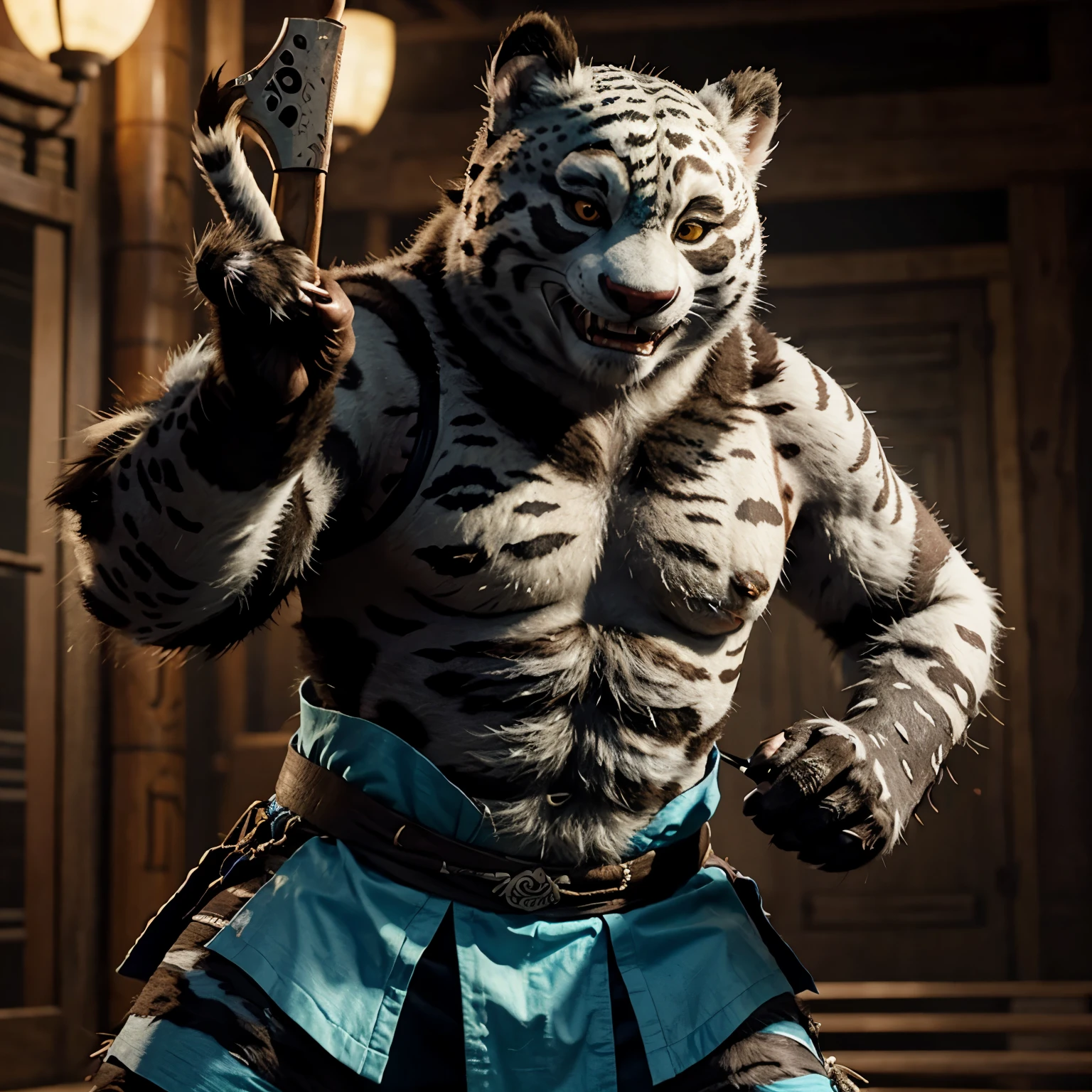 Tai Lung from Kung Fu Panda as a hot handsom man
