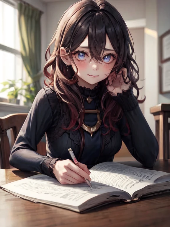 Girl doing homework