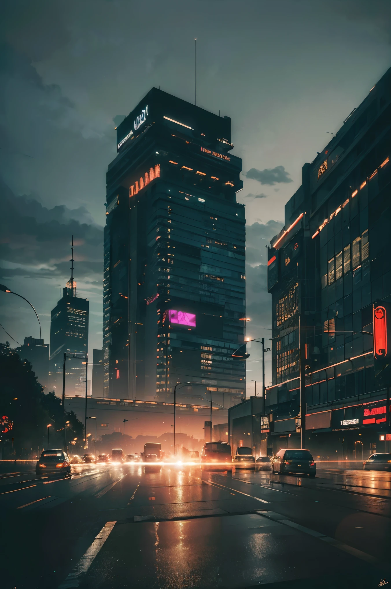 A dystopian future with a futuristic face city in decay. People are scattered everywhere, including merchants and cyborgs of the underworld engaging in buying and selling commerce. Neon advertising illuminates the streets, with posters plastered everywhere. The atmosphere is filled with an intense sense of ???????? and aggression.

(best quality,4k,8k,highres,masterpiece:1.2),ultra-detailed,(realistic,photorealistic,photo-realistic:1.37),HDR,UHD,studio lighting,ultra-fine painting,sharp focus,physically-based rendering,extreme detail description,professional,vivid colors,bokeh.

Portraits,landscape,horror,anime,sci-fi,photography,concept artists.

Dark and desaturated colors dominate the scene, with dimmed lights casting long shadows over the decaying city. The neon signs provide a contrast, emitting vibrant and saturated colors that pierce through the darkness.

Note: Remember to add specific details about the facial features in the description of the face.