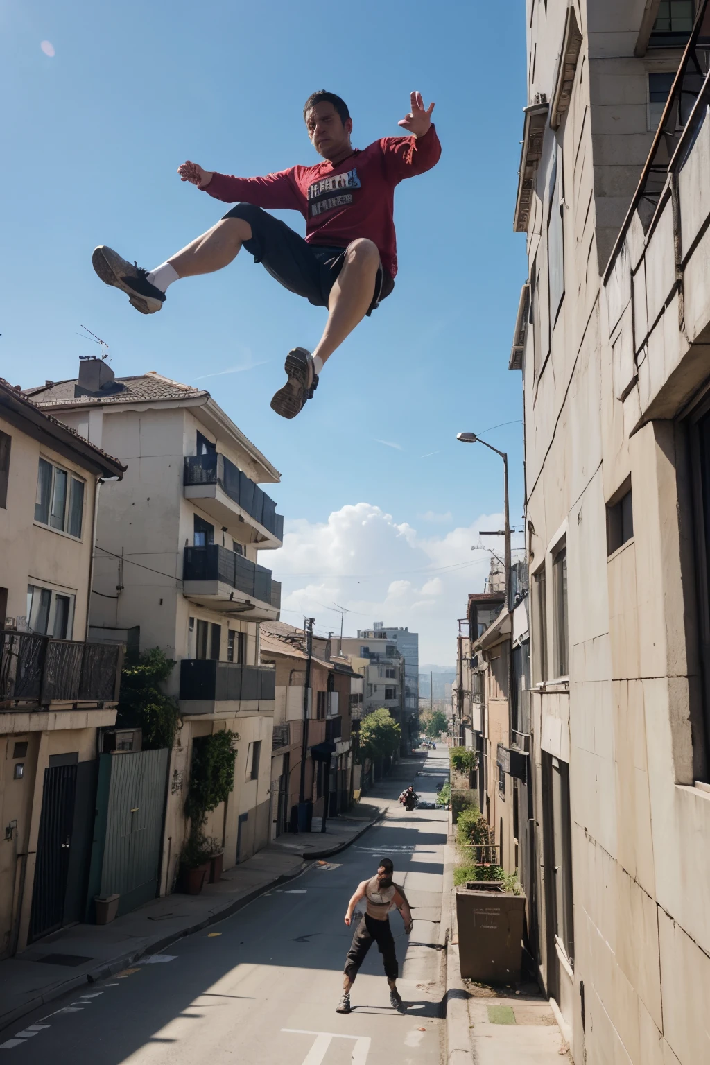 In Grand Theft Auto V (GTA 5), players can engage in various activities, including parkour-like movements across the urban landscape of Los Santos. Parkour in GTA 5 involves the player's character navigating through the city environment by running, jumping, climbing, and performing acrobatic maneuvers to overcome obstacles such as walls, fences, rooftops, and vehicles.

In the context of "PS4 AirGermany Parkour," it seems like a player-created or modded scenario involving parkour elements within the game. The term "PS4" suggests that it's on the PlayStation 4 platform, and "AirGermany" could be a player or crew name.

So, the scene might involve the player's character performing daring parkour stunts in a virtual rendition of Los Santos, with perhaps custom-designed parkour courses, challenges, or races tailored for the game. This could include leaping between buildings, scaling skyscrapers, or navigating through tight urban spaces, all while maintaining momentum and precision