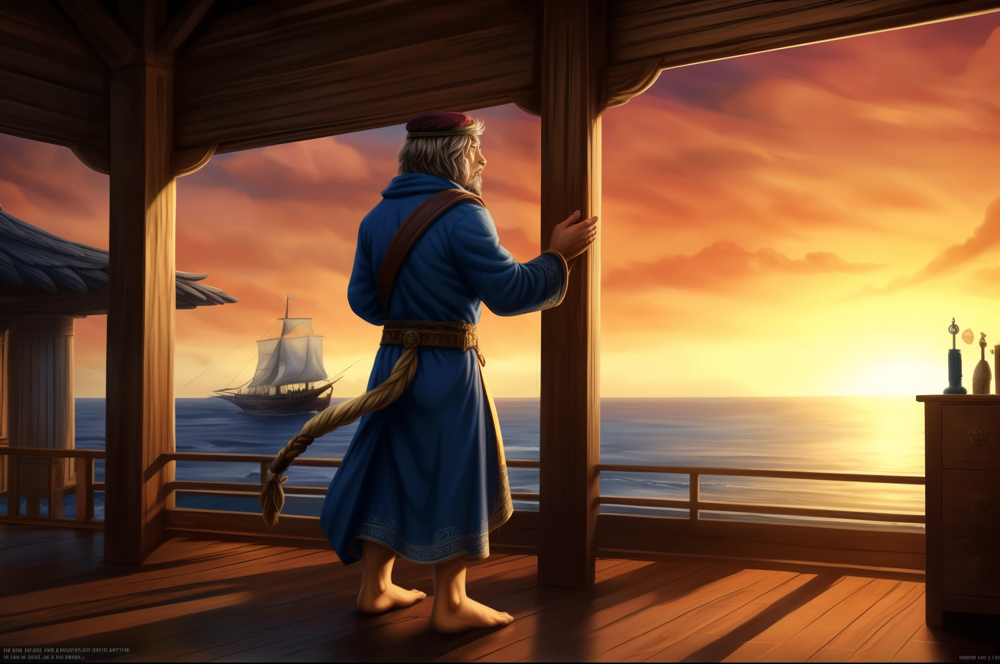 (((Barefoot furry character, full body, cinematic setting, male))) Masquerading as a man with a reason. My charade is the event of the season and if I claim to be a wise man, well it surely means that I don't know. On a stormy sea of moving emotion tossed about I'm like a ship on the ocean. I set a course for winds of fortune, but I hear the voices say: (Carry on my wayward son.) (There'll be peace when you are done.) (Lay your weary head to rest.) (Don't you cry no more.) BREAK, detailed background, 8K, (masterpiece:1.5), intricate details, highly detailed, extreme detail, octane render, fine art, best quality, highres, (detailed face:1.5), ((full_body)), UHD, (((perfect hands)))