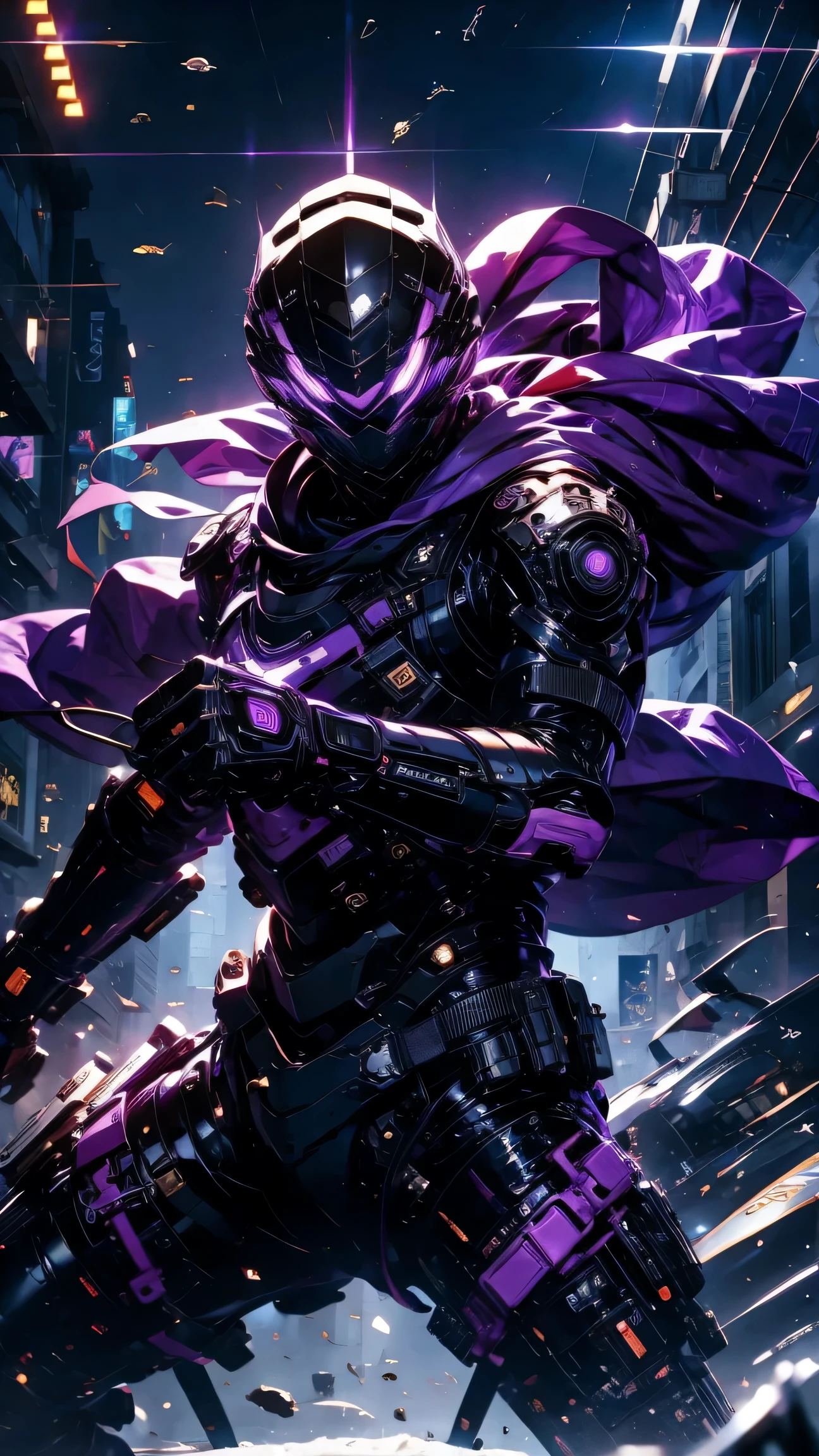 Cyber suit, purple