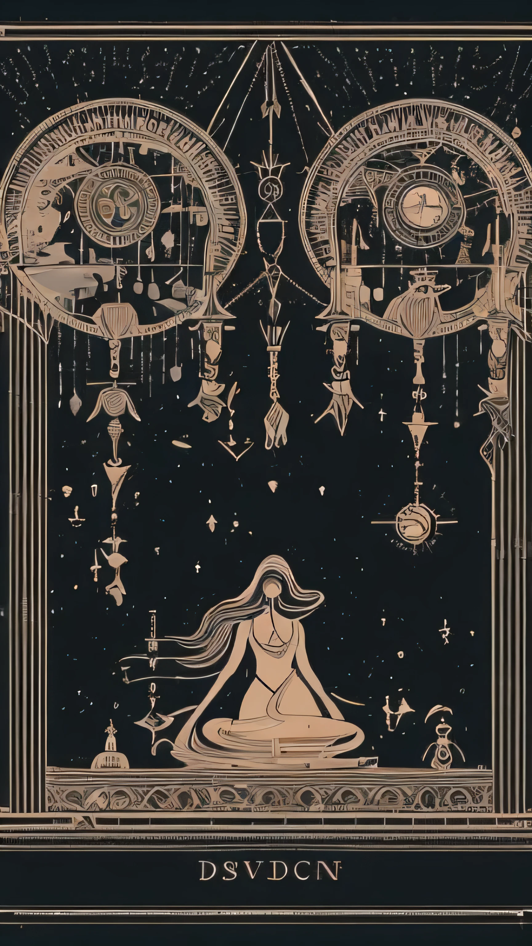  cartomancian: girl holding a tarot card game, a mysterious atmosphere, magical lighting, ancient symbols, tarot cards on a wooden table, detailed and complex illustrations, a mystical aura, antique and worn cards, cartomancieune, bright colors, supernatural energy, ethereal beings, drapery in the background, moonlight shining through the window, a sense of curiosity and anticipation, divinatory tools, characters delicately painted on the maps, a mystical setting, a hint of unknown and atmospheric perspective. (best quality, 4k) , ultra-detailed, realistic, portraits, bright colors, mystical lighting.