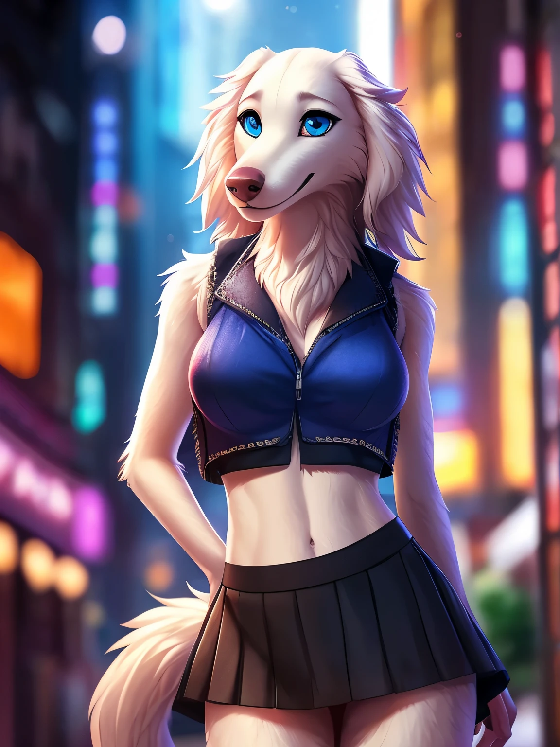 by kenket, Ross Tran, ruan jia, zaush, foxovh, by Zackary911, by hyattlen, by teranen, by fumiko, by Pixelsketcher, by Bayard Wu, by Thomas Benjamin Kennington, by Einshelm, by Kilinah, by Coffeesoda, by Hioshiru, by fluff-kevlar, bye r-mk, by Dimwitdog, Furry, Anthro, long hair, ((small)), ((male)), ((twink)), long white hair, feminine hair, girly haircut, Full Body, ((child)), cinematic lighting, ((fluffy tail)), ((blushing)), cat, open mouth, (smiling), (shy) girly hips, girly hips, ((solo)), (view from front), looking at viewer, sweat, very skimpy outfit, midriff, (prostitute), micro skirt, offering sex, solo, nighttime, neon lights, street, city, outdoors, street hooker, (prostitute outfit), back view, tight ass, sex, cock, balls, cum, (seducive_expression:1.9), anus