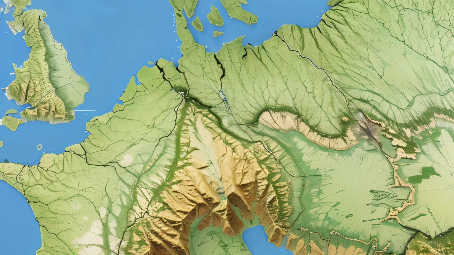 3d map of europe with a shaded relief of the country, germany. wide shot, overview, topography, alps, canyon topography, bump map, highly detailed terrain, mountainous terrain, detailed terrain, topographic scan, western european, highly detailed image, very very well detailed image, an exquisite 3 d map, eastern european, map of europe, same design, 16k resolution, with expression, realistic image, hyper realistic image, very deatiled
