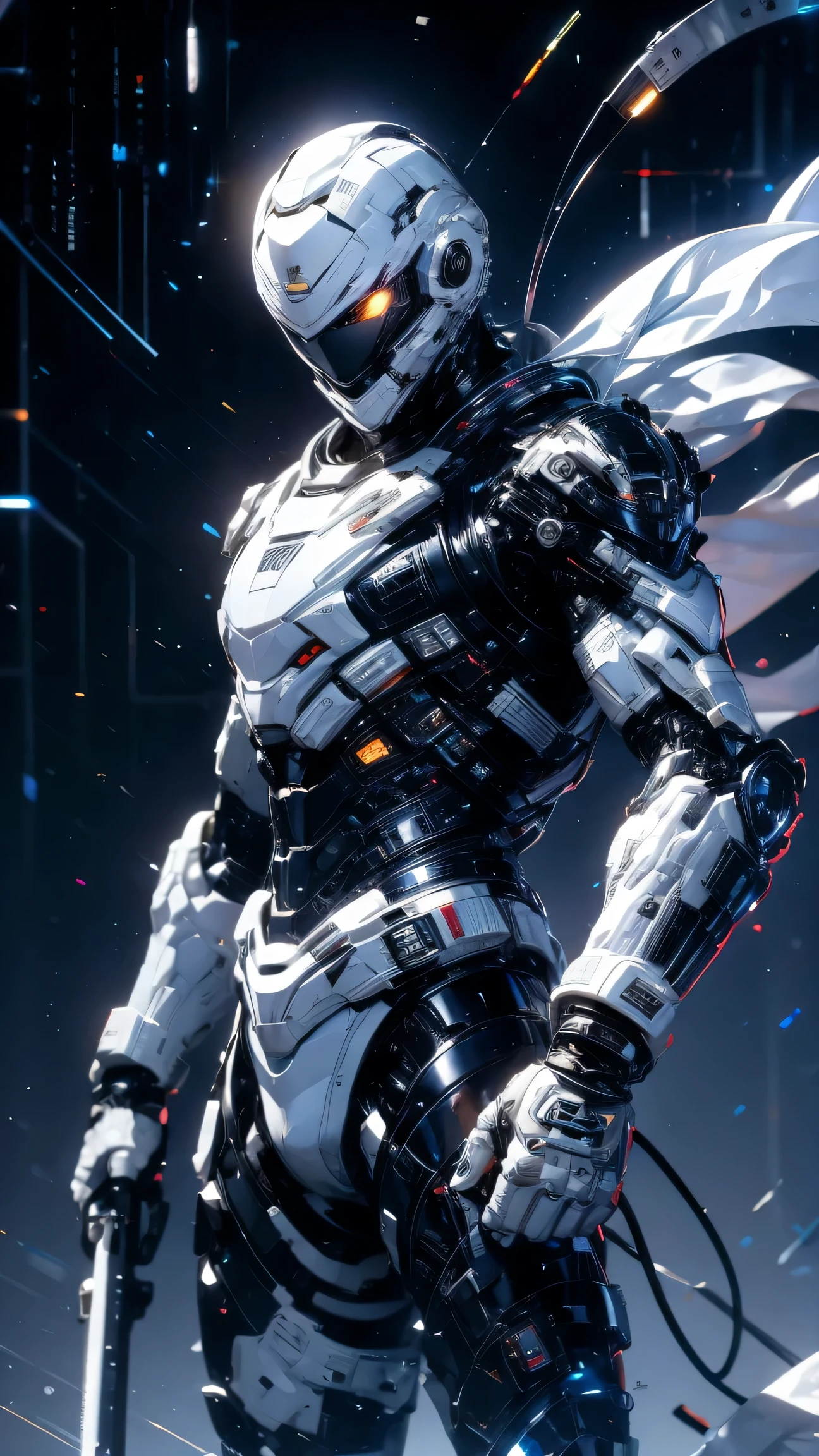 White cyber suit, full HD, best quality