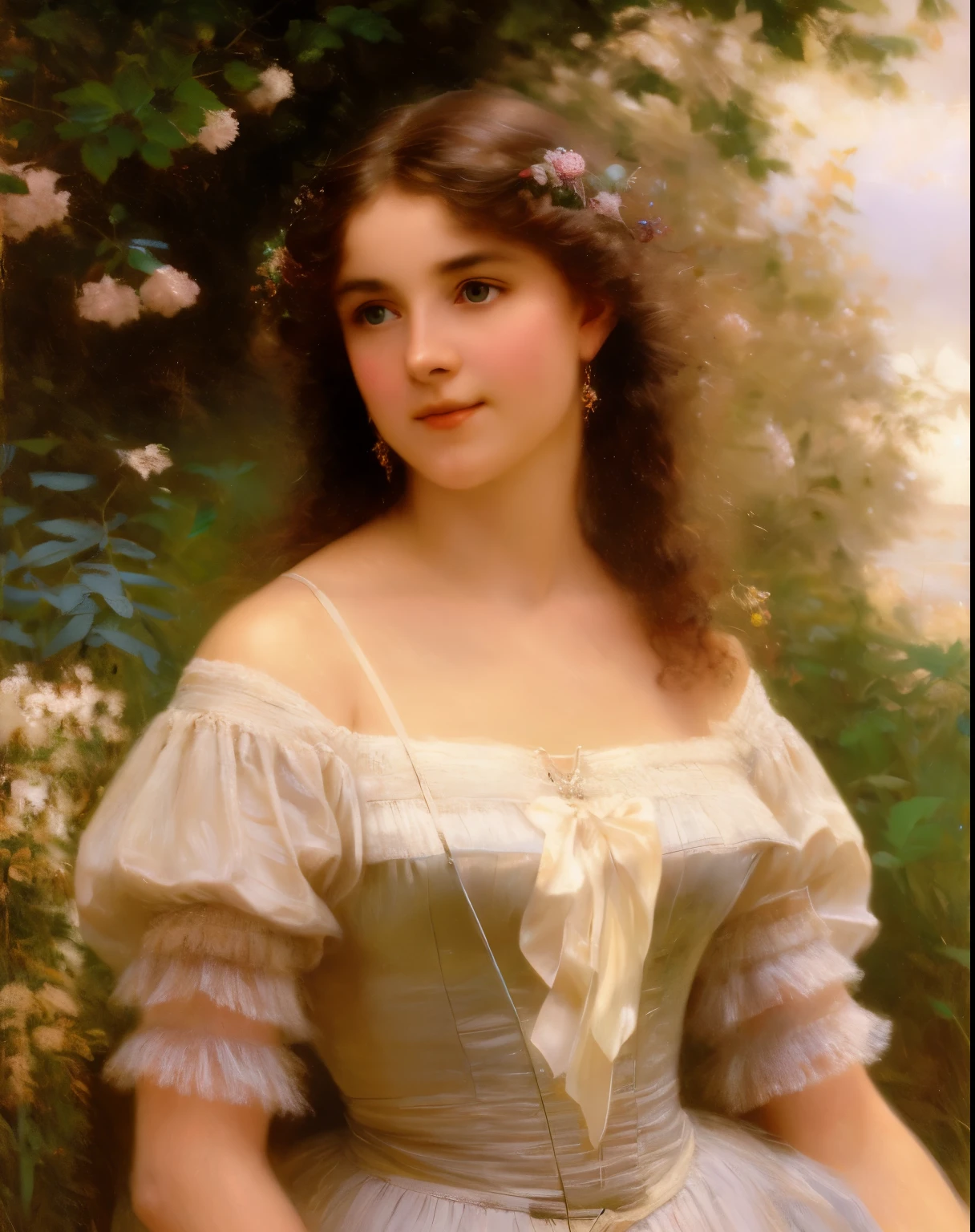 A painting by Albert Lynch, Ruan Jia, Gaston Bussiere, Alexandre Cabanel, Daniel F. Gerhartz, Jules Bastien-Lepage, Pierre Auguste Cot, Sophie Anderson, Jeremy Lipking, Thomas Lawrence, Bouguereau, Carle Van Loo, Jules Joseph Lefebvre, Roberto Ferri, 'aesthetically pleasing', exquisite, polished, refined, sophisticated, tasteful, harmonious, well-proportioned, well-formed, well-arranged, smooth, proportional