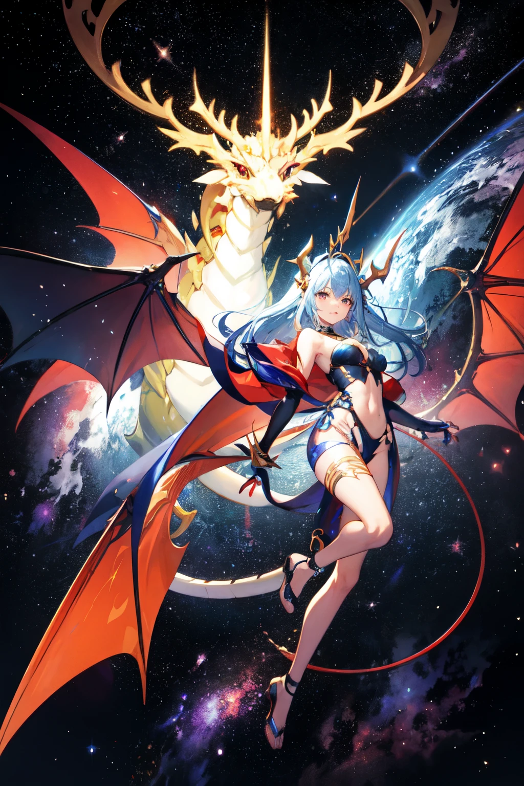 8K masterpiece, highest quality, highest quality, Official Art, (Beauty and aesthetics: 1.3), Very detailed, (Fractal Art: 1.3), colorful, Flame and the Japanese Dragon, Serpentine body, nail, cyan and 1 Woman, Hanwomen's Media, Japanese Clothing, cyan,(),Naked,