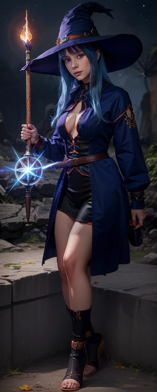 Keeping the current image, just add the rest of the image down to the feet.