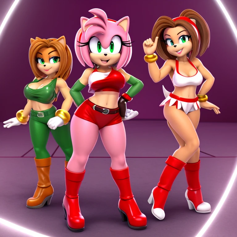 Amy Rose Tetona y culona desnuda