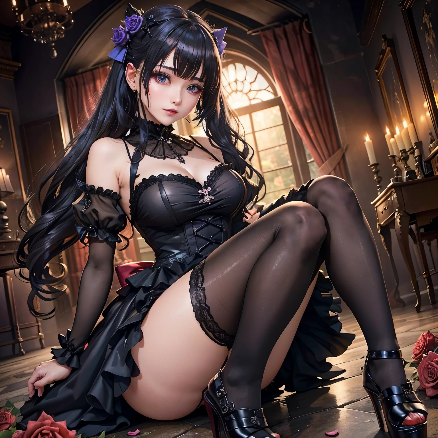 ハードdark gothicメイク、my sanity、deep night sky、horror、black dark eyeshadow、cry、grieve、Good skin glow、dark gothicメイク、dark smile、restless palace、fragrant beauty、22 years ago、lure、Expression of intense sexual pleasure、embarrassed look、dark gothic、lewd expression、debris flies、highest quality、View 5 books、Expression of sexual pleasure in suffering、drunk face、purple maid outfit、Mysterious、Noble、A face that is holding back the toilet、super sexy、loving smile、twin tail hair、jet black ruffle skirt、right blue eye, left eye is red、バラで覆われたゴシック様modeのベッド、Super bewitching pose、stick out your butt、platform heel shoes、dark makeup、black lipstick、Stained glass、black metal world、open your legs loosely、make the world beautiful、sit on a bed of roses、gothic ta clothing、comb hair、A little slender、silver hair、long hair straight hair、cute gothic loliress、beautiful face、elegant face、bewitching face、knee high socks、Stained glassが背景、My chest is shiny from a lot of sweat、the room is dark、goth long dress、bell sleeve、wizard sleeve、decadent look、sexually excited look、part of hair、mode、ゴシックmode、Glossy thighs wet with water、Thighs wet and shiny with oil、Background of a room full of roses、sad expression、Rose Maiden、embroidery is pink、The costume has pink embroidery、thigh high socks、kneel down、Place your knees on the floor、knee high socks、Her thighs shine with a lot of sweat.、kneel down、my body is wet and shiny、Lots of glitter on the thighs、sweating、Excessive sweat and stickiness on thighs、Sweat glistens on my thighs, The whole body is sweaty and shiny、pretty sweaty、My thighs are sweaty、my thighs are so wet、I sweat a lot and my thighs are shiny..、A large amount of sweat shines all over the body、spread your legs wide、slender body、gentle expression、masturbation behavior、deep black eyeshadow、despicable act、Stained glassと薔薇背景、wearing black underwear、black panties、thighs are a little thin、duo、female couple、i have lesbian friends、Are standing、hug each other、