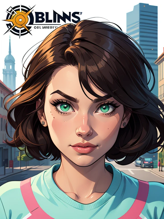 Turnaround sheet Imagem de desenho animado de uma mulher .cartoon style illustration, estilo de arte dos desenhos animados, estilo de arte dos desenhos animados, digital illustration style, design de personagens altamente detalhado, arte digital detalhada fofa, City fan art, Design de personagens de retrato, beautiful digital illustration, retrato de alta qualidade, Arte em quadrinhos, mulher jovem. Green eyes Medium and wonderful buso Alleyne - Queen's Blade
