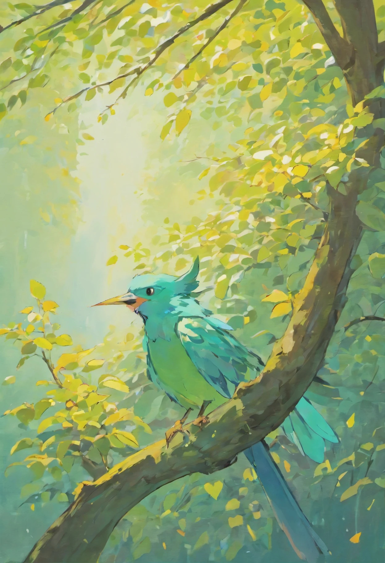 bright colorful bird sitting on branch with white background, colorful bird with a long, colorido em azul-marinho e laranja, surrealist bird, a surrealist bird, anthropomorphic bird, arte de linha colorida, bird standing, the bird is wearing a bow tie, quetzal, inspirado em Charles Bird King, pintado com cor no branco, pintado em aquarelas brilhantes