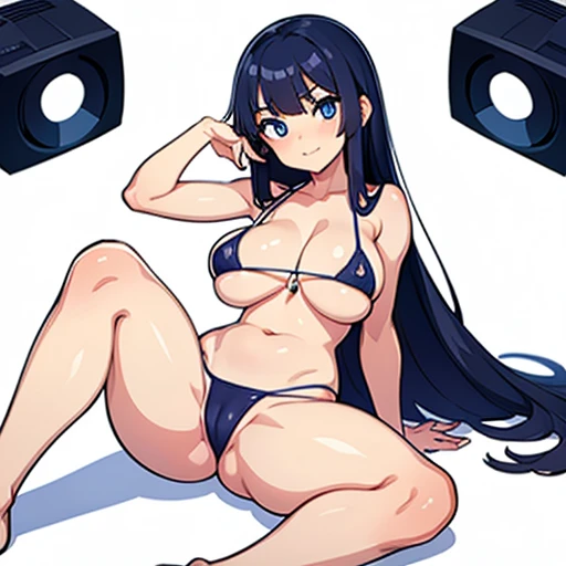 masterpiece, best quality, cute eyes, 1girl, solo, random pose, sexy pose, seductive pose, micro bikini, ((white background)), huge breasts, lying,