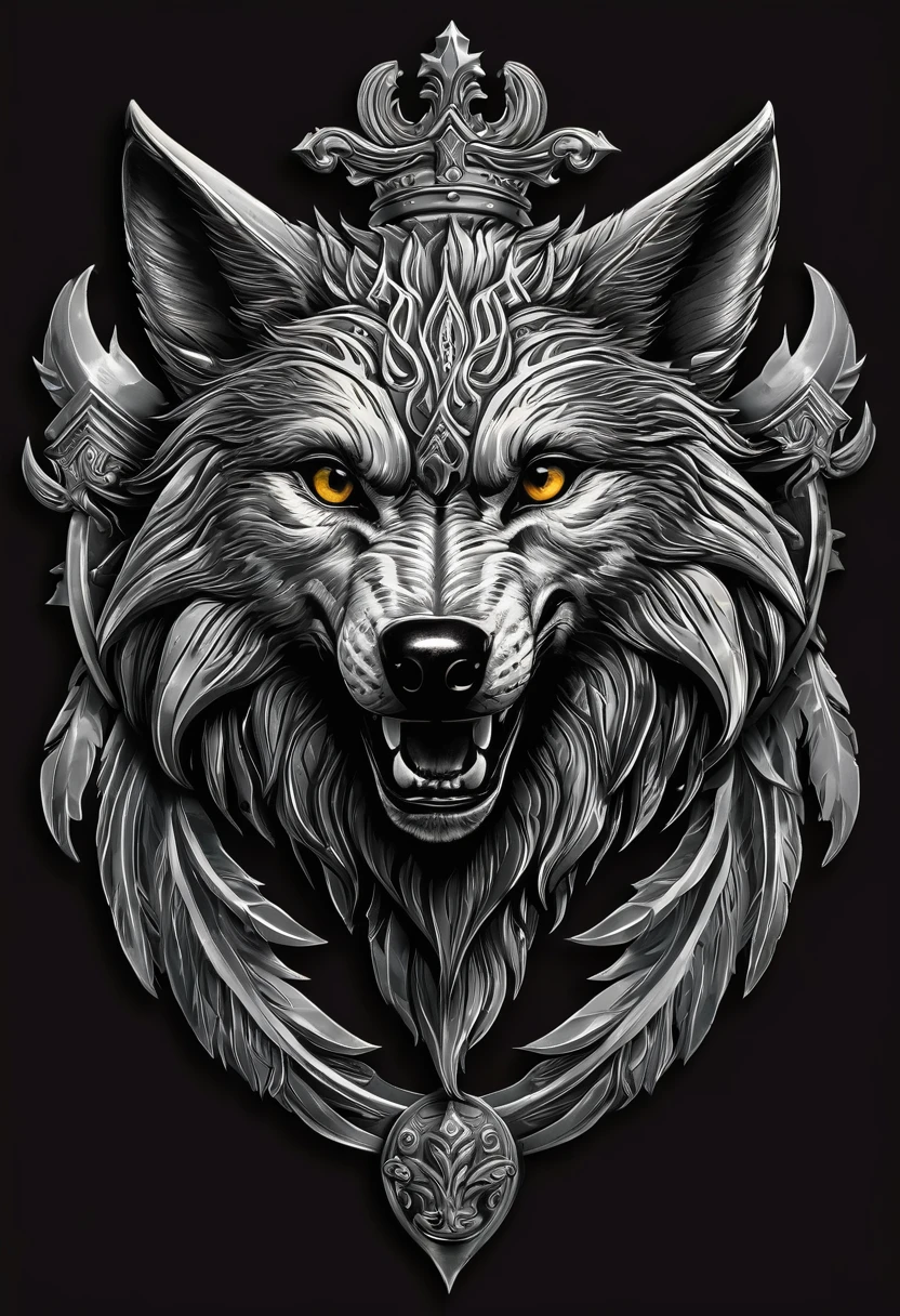 Crest of a two-headed wolf
