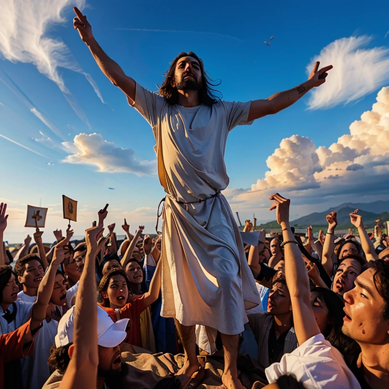 Jesus ascending to heaven
