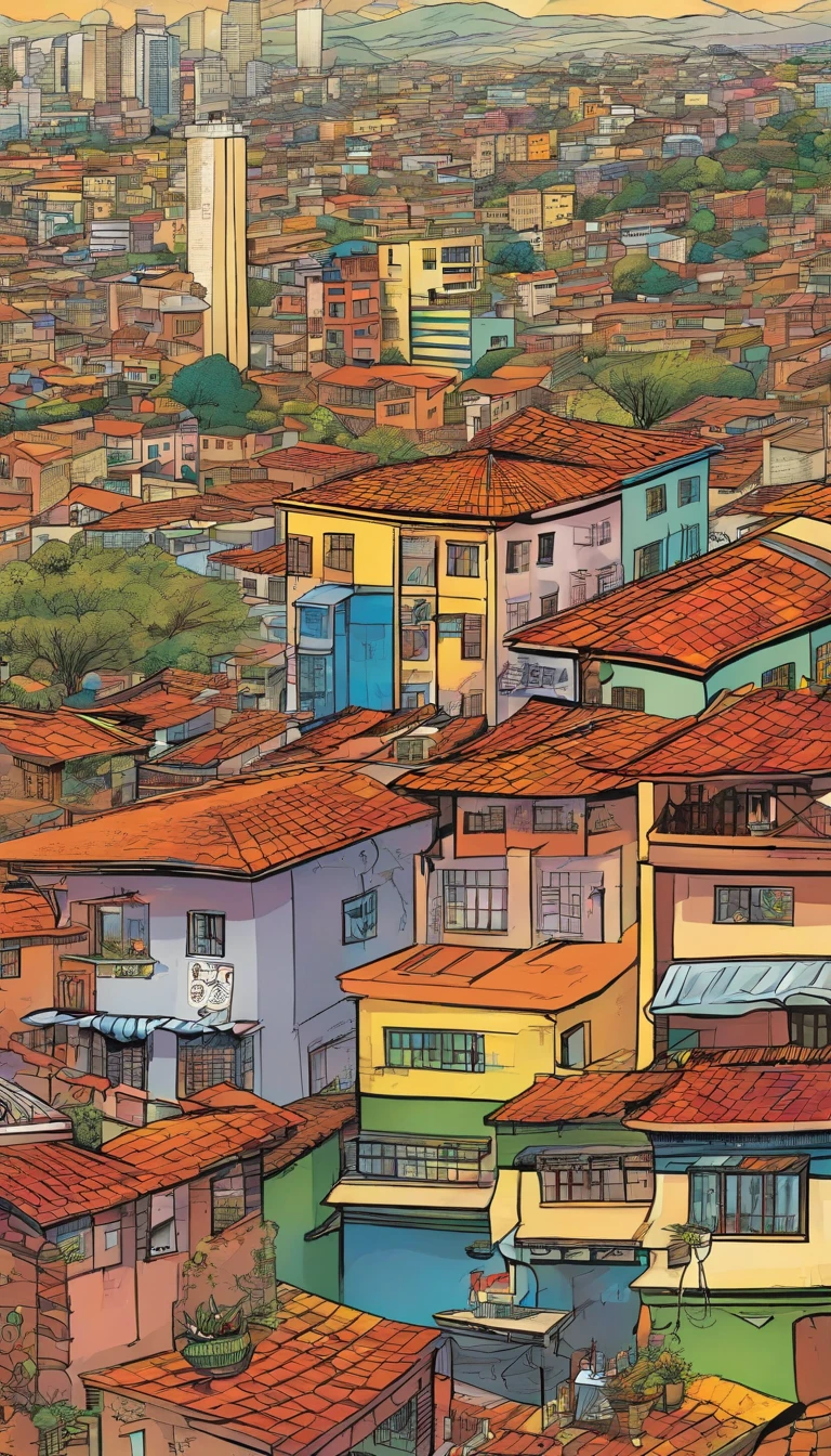A panoramic view of a modern Bogota, Colombia