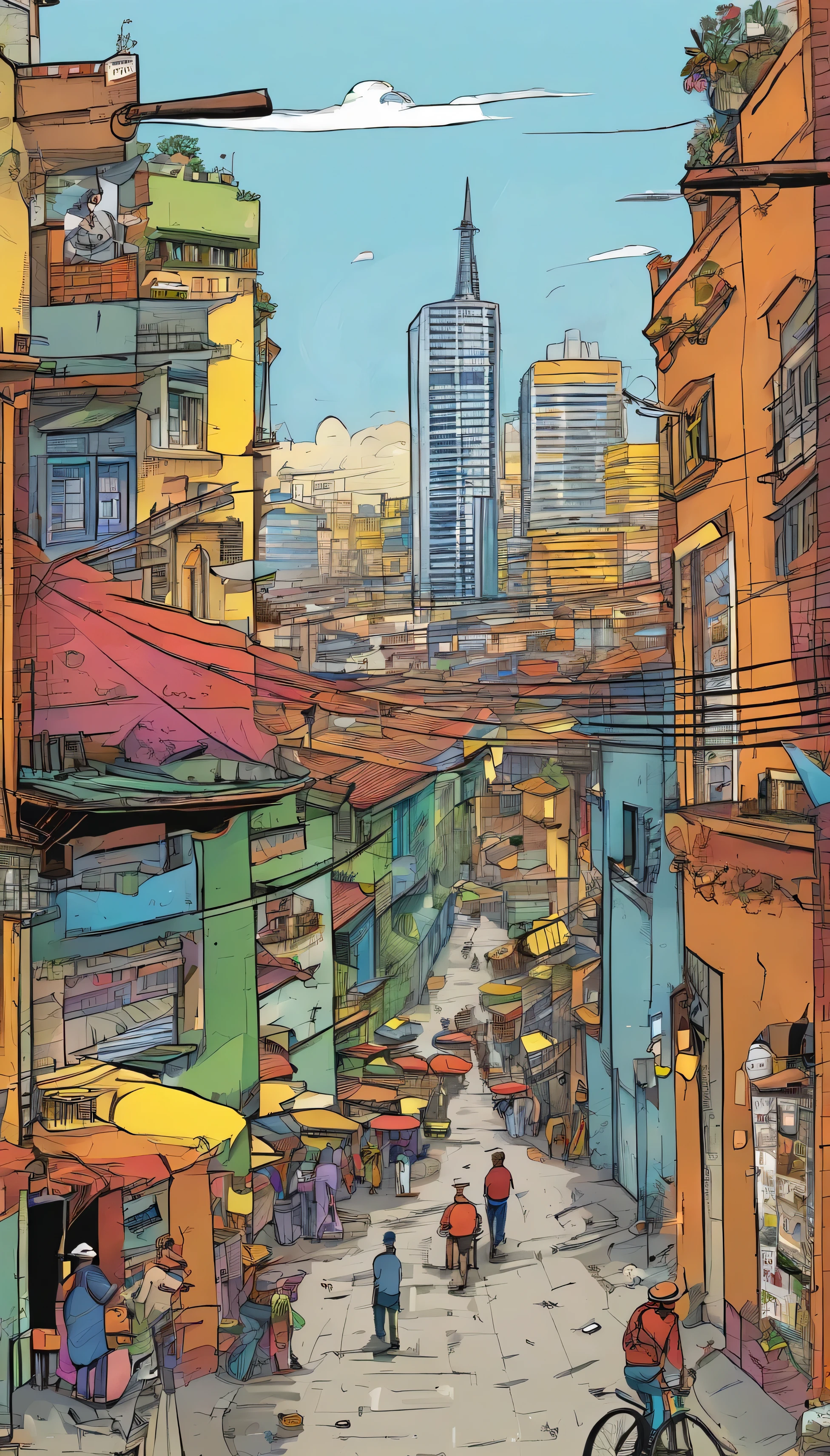 A panoramic view of a modern Bogota, Colombia