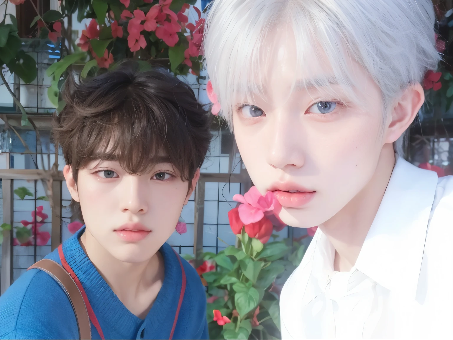 Ulzzang boys, ulzzang Korean, Korean ulzzang, ulzzang, brown hair, white hair, cute face, cute eyes, cute lips