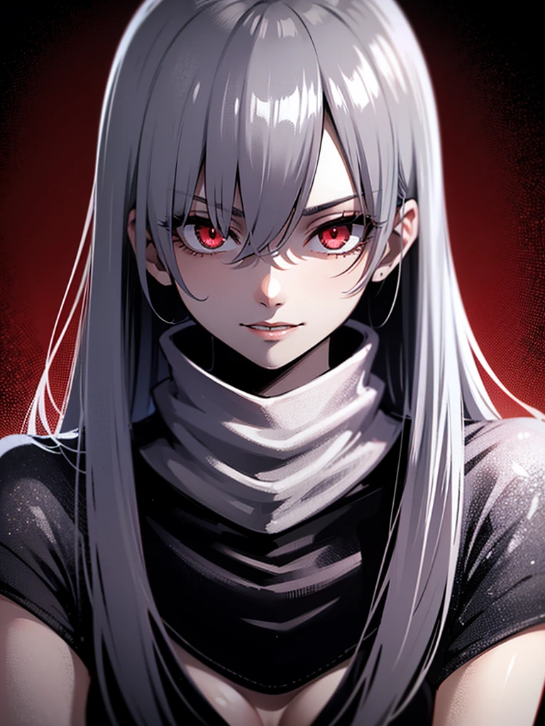 yandere girl,anime,best quality,ultra-detailed,realistic,vivid colors,portraits,sharp focus,dark color tone,sinister lighting,obsessive gaze,sharp knife,long hair,red eyes,cute outfit,creepy smile,isolated background,glowing aura,split personality,insanity,horrifying expression,manipulation,love and madness,violent tendencies,psychotic behavior,emotionally unstable,contrast colors,intense eyes,stalking,obsession,loneliness,deadly charm,mesmerizing beauty,delicate features,possessive nature,hidden darkness,love-stricken,tragically beautiful,eerie atmosphere,unsettling presence,unstable emotions,sadistic desires